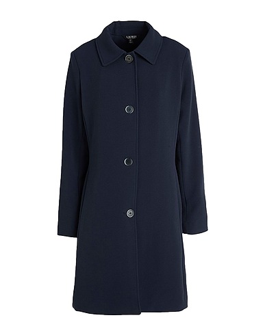 LAUREN RALPH LAUREN Coat TWILLTK! BALMACAANTK! COAT
 Midnight blue 63% Polyester, 33% Rayon, 4% Elastane