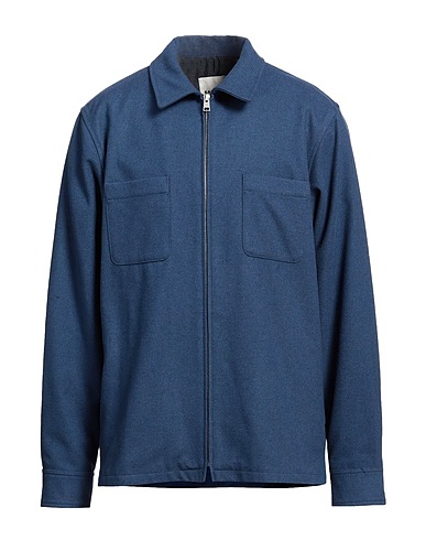 SANDRO Jacket Navy 59% Wool, 39% Polyester, 1% Polyamide, 1% Silk