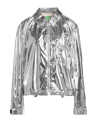 TRUSSARDI Jacket Silver 52% Polyamide, 48% Polyurethane