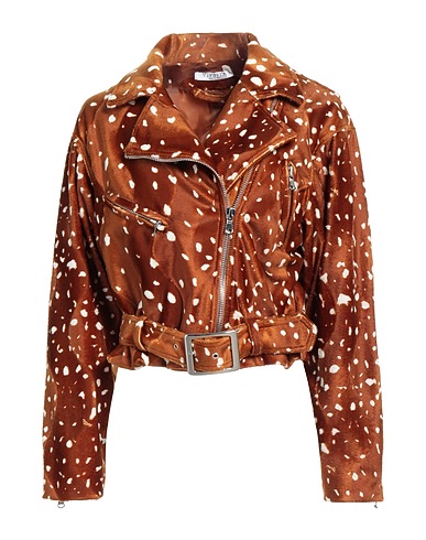 VIVETTA Biker jacket Brown 100% Polyester