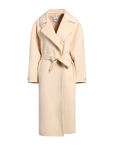 SANDRO Coat Beige 100% Wool