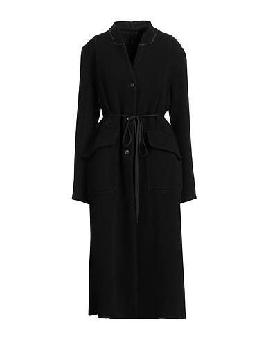 MASNADA Coat Black 61% Virgin Wool, 24% Cotton, 15% Polyamide