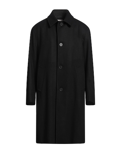 SANDRO Coat Black 74% Wool, 22% Polyamide, 4% Cashmere