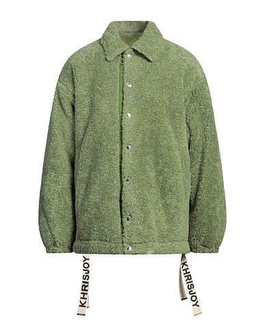 KHRISJOY Teddy Coat Verde militare 55% Poliacrilico, 23% Poliestere, 22% Lana