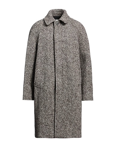 SANDRO Coat Dark brown 100% Virgin Wool