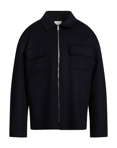 SANDRO Jacket Midnight blue 79% Wool, 21% Polyamide
