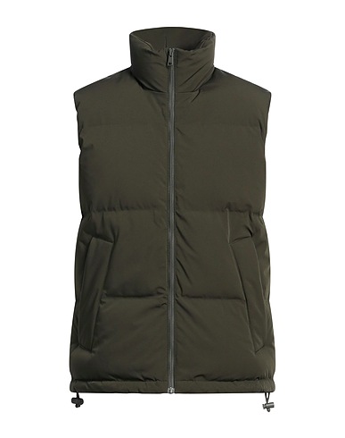 SANDRO Gilet Military green 88% Polyamide, 12% Elastane