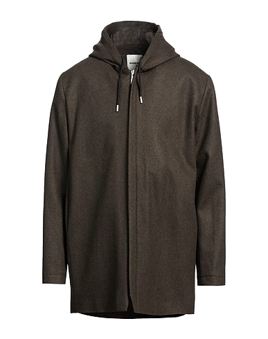 SANDRO Coat Dark green 63% Wool, 23% Polyamide, 9% Cashmere, 3% Acrylic, 2% Other Fibres
