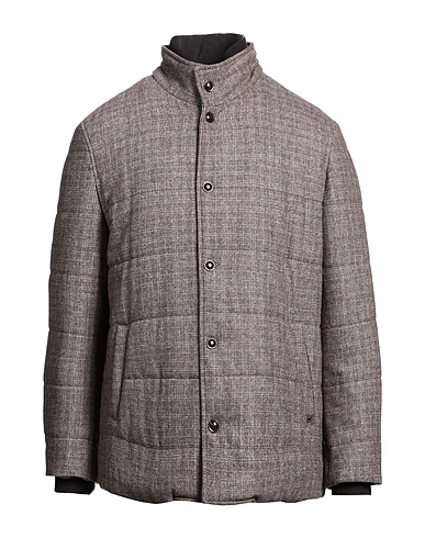 LARDINI Shell  jacket Khaki 96% Wool, 4% Cashmere