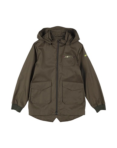 HERNO Full-length jacket Military green 100% Cotton, Polyamide, Elastane