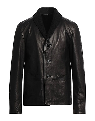 GREY DANIELE ALESSANDRINI Jacket Black 100% Lambskin