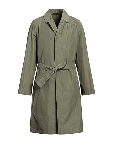 HEVÒ Full-length jacket Sage green 60% Polyester, 40% Cotton