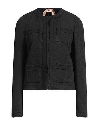 N°21 Jacket Black 99% Cotton, 1% Polyamide