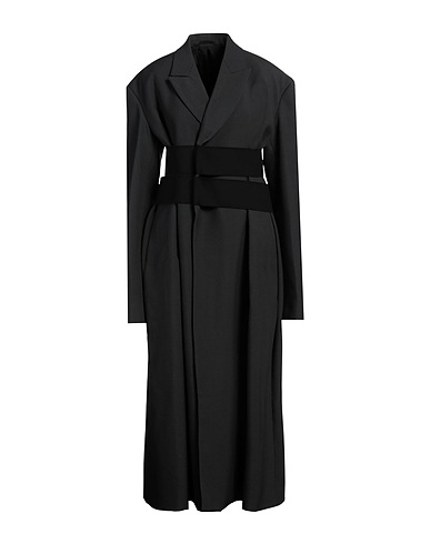 QUIRA Coat Charcoal 100% Virgin Wool