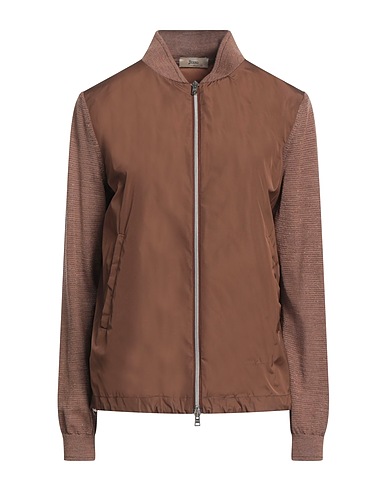 HERNO Blouson Chocolat 100% Polyester, Laine vierge, Viscose, Fibre métallique