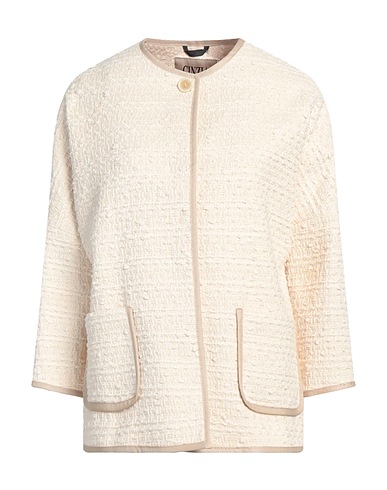 CINZIA ROCCA Jacket Cream 73% Cotton, 25% Polyester, 2% Polyamide