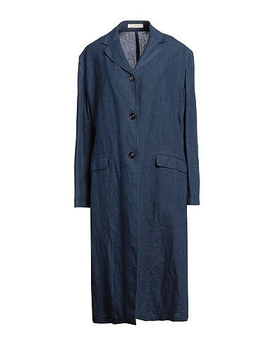 MASSIMO ALBA Full-length jacket Midnight blue 100% Linen