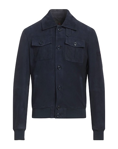 PEUTEREY Blouson Bleu marine 100% Peau de chèvre, Polyester, Élasthanne