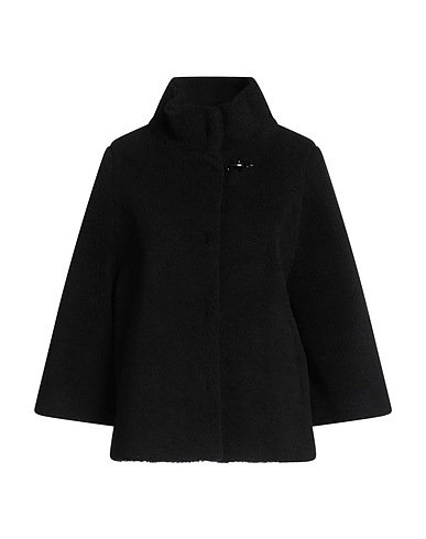 FAY Teddy Coat Black 73% Polyester, 27% Virgin Wool