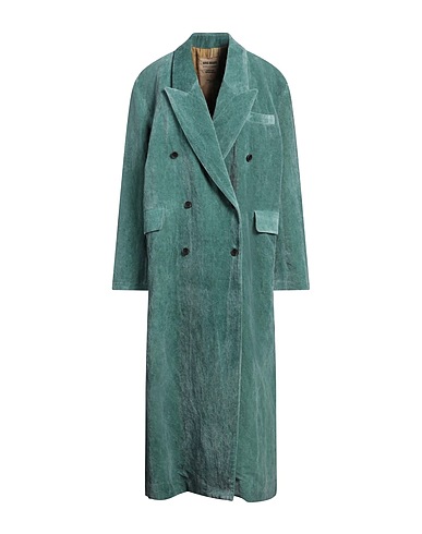UMA WANG Coat Turquoise 55% Cotton, 45% Linen