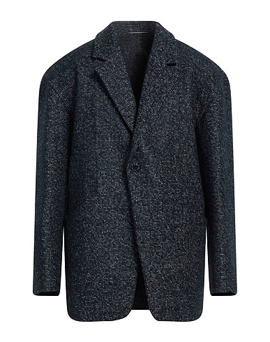 DIOR Coat Slate blue 65% Virgin Wool, 14% Polyester, 11% Acrylic, 9% Alpaca wool, 1% Cotton