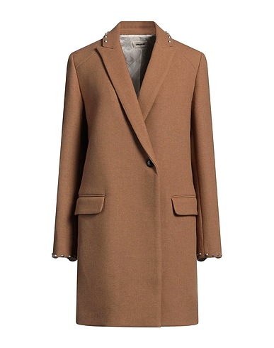 ZADIG&VOLTAIRE Coat Camel 67% Wool, 29% Polyamide, 4% Polyester