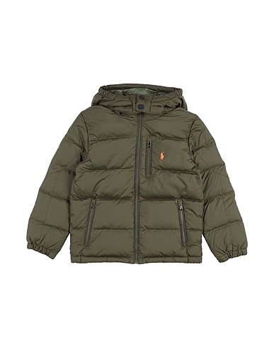 POLO RALPH LAUREN Shell  jacket Ripstop Down Hooded Jacket  Military green 100% Recycled polyester