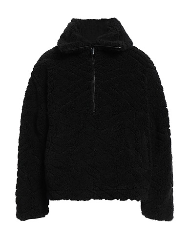 VERSACE Kunstpelz Schwarz 100% Polyester, Polyamid, Elastan