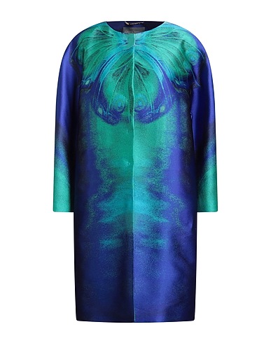 ALBERTA FERRETTI Full-length jacket Blue 95% Polyester, 5% Silk