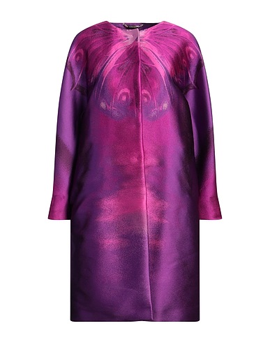 ALBERTA FERRETTI Full-length jacket Purple 95% Polyester, 5% Silk