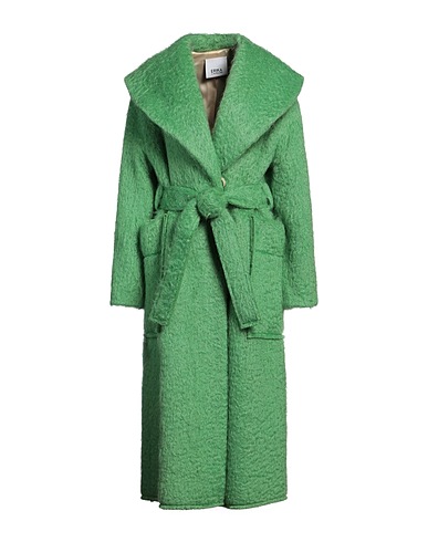 ERIKA CAVALLINI Teddy Coat Verde 60% Lana mohair, 26% Lana Vergine, 14% Poliammide