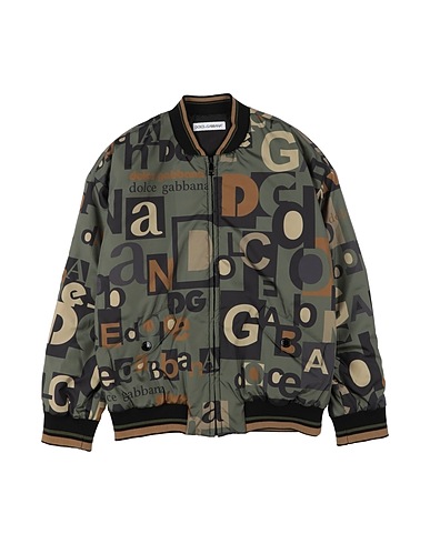 DOLCE&GABBANA Jacket Military green 100% Polyester, Cotton, Elastane