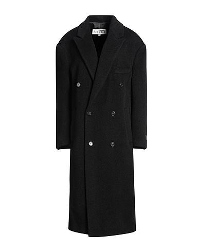 MM6 MAISON MARGIELA コート ブラック バージンウール 60% / モヘヤ 28% / ナイロン 12%