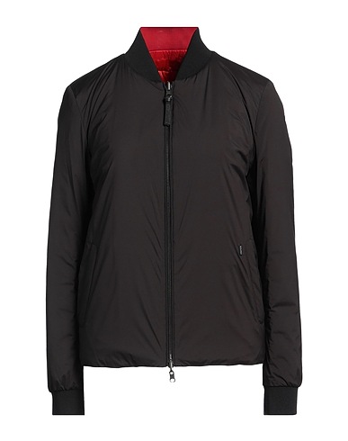 WOOLRICH Shell jacket Black 75% Polyamide, 25% Elastane