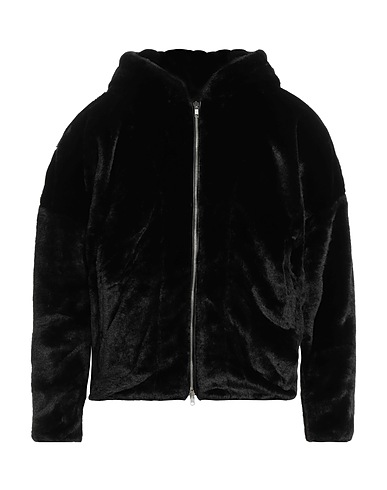 RANDOM IDENTITIES Teddy Coat Black 100% Polyester