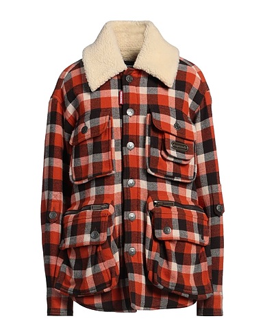 DSQUARED2 Jacket Rust 50% Virgin Wool, 34% Cotton, 16% Polyamide, Polyester