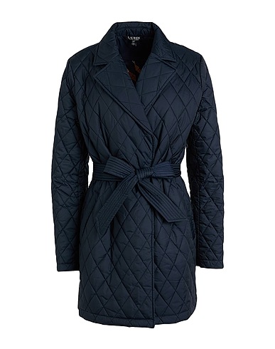 LAUREN RALPH LAUREN Shell jacket DIAMOND-QUILTED WRAP COAT
 Navy blue 100% Recycled polyester