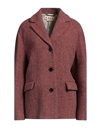 MARNI Coat Brick red 100% Wool