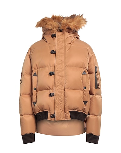DSQUARED2 Steppjacke Kamel 100% Polyamid, Polyurethan Beschichtet, Acryl, Polyester, Rindsleder