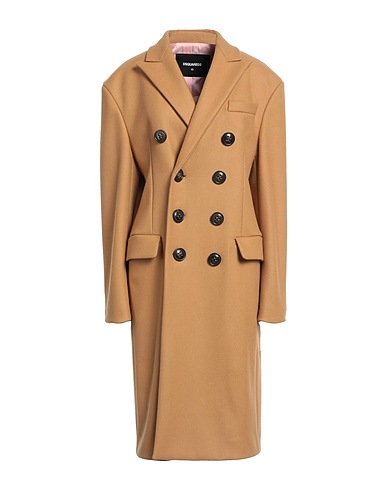 DSQUARED2 Coat Camel 79% Virgin Wool, 20% Polyamide, 1% Elastane