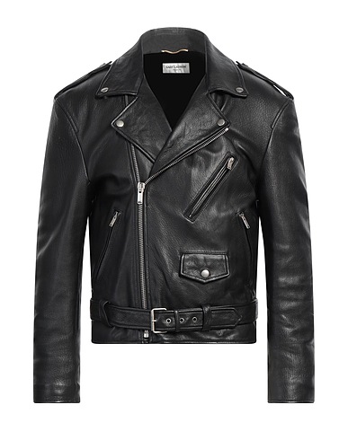 SAINT LAURENT バイカージャケット ブラック 羊革（ラムスキン） 100%