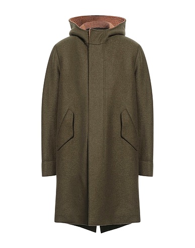 HARRIS WHARF LONDON Coat Military green 100% Virgin Wool, Polyester