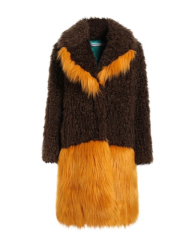 ALABAMA MUSE Teddy Coat Dark brown 57% Modacrylic, 25% Acrylic, 18% Polyester