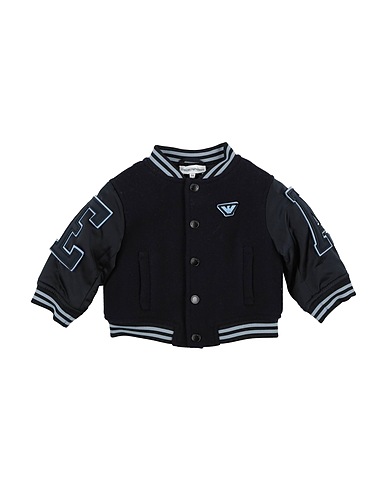 EMPORIO ARMANI Jacket Midnight blue 84% Virgin Wool, 16% Polyester, Polyamide, Elastane