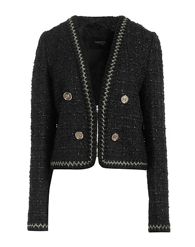 GIAMBATTISTA VALLI Jacke Schwarz 34% Polyamid, 26% Polyester, 15% Baumwolle, 13% Acryl, 12% Andere Fasern