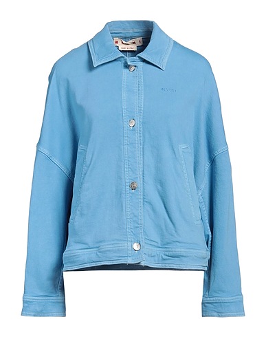 MARNI Denim jacket Light blue 97% Cotton, 3% Elastane