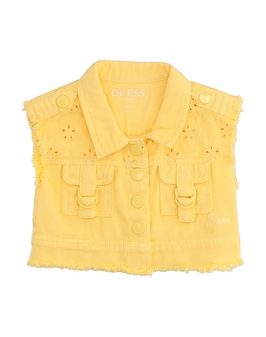 GUESS Denim jacket Yellow 100% Cotton