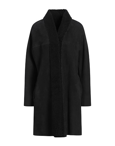 SALVATORE SANTORO Teddy Coat Black Ovine leather