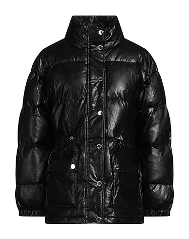 MICHAEL MICHAEL KORS パファージャケット ブラック レーヨン 100% / ポリウレタンコート