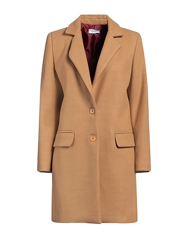 HOPPER Coat Camel 57% Polyester, 39% Acrylic, 4% Wool